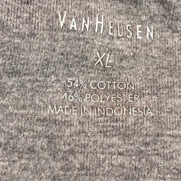 VAN HEUSEN long sleeve v neck pullover XL extra large gray - Picture 4 of 5